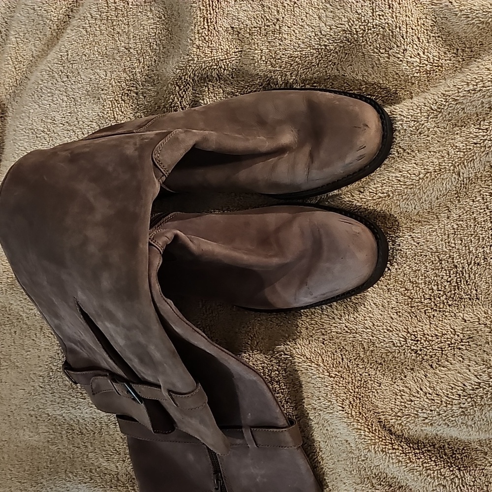 Grey/Brown NINE WEST Riding Boots, Sz 7.5 - Picture 3 of 5
